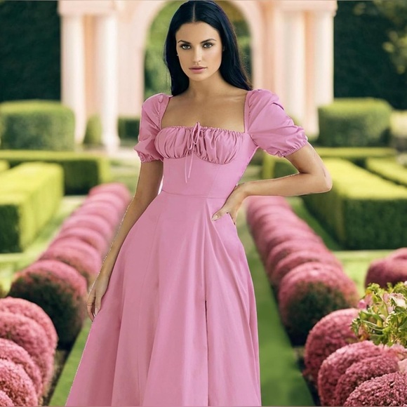 NEW WITH TAGS - Kutumai Fashion - Barbie Pink off the shoulder dress. XXL - Picture 12 of 12